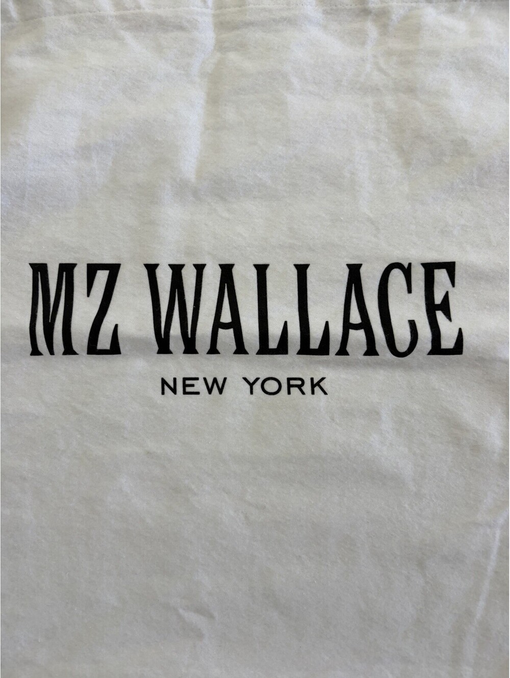 MZ Wallace White Satin Drawstring Dust Bag 19 x 17 Authentic Large